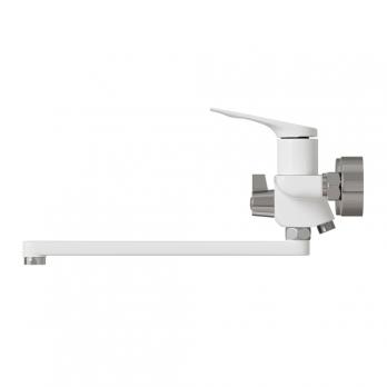 Смеситель для ванны и раковины 35k MIXLINE ML41-02 "Swan White" БЕЛЫЙ/ХРОМ