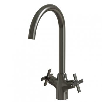 Смеситель для кухни 1/2 кер. MIXLINE ML38-032 "Graphite" высокий излив ГРАФИТ