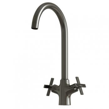 Смеситель для кухни 1/2 кер. MIXLINE ML38-032 "Graphite" высокий излив ГРАФИТ