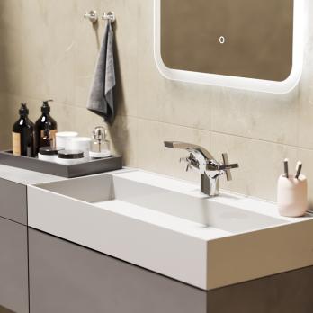 Смеситель для раковины 1/2 кер. MIXLINE ML37-04 "Cross"