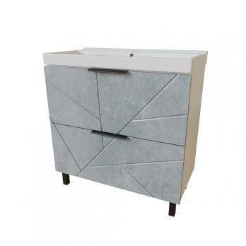 Тумба д/ванной "Гранд-70" Бетон под раковину Марго-70 (MIXLINE) (ПВХ)