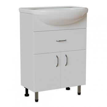 Тумба д/ванной "МИСТРАЛЬ-60" под раковину Уют-60 (Rosa) (ПВХ)