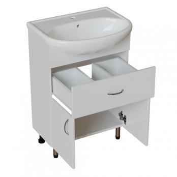 Тумба д/ванной "МИСТРАЛЬ-60" под раковину Уют-60 (Rosa) (ПВХ)