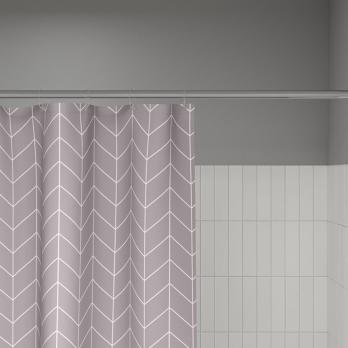 Штора для ванной полиэстер IDDIS BD06P24i11 240*200 серая c кольцами