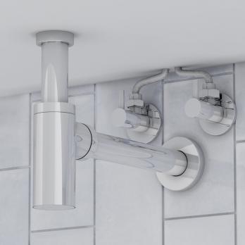 Кран угловой кран-букса 1/2'' - 1/2'' нар/нар с отражателем, латунь, IDDIS