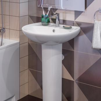 Умывальник-тюльпан "Аттика-55" с отв (Sanita)