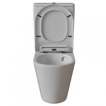 Унитаз-компакт безободковый WAVE ALEO Tornado1.0, гор,ниж,2-кн.арм,сид.полипр,м/л,быстр,БЕЛЫЙ глянец