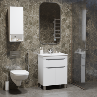 Тумба д/ванной "Лайн-60" 1 ящик под раковину Фостер 60 (Kirovit)/Fest-60 (Sanita Lux) (ПВХ)