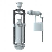 Арматура к смыв. бачку Кноп. UNICORN белая, боков/подвод SM-B/W