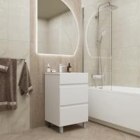 Тумба д/ванной "БРИКС-50" 2 ящика под раковину "Breeze 50" мебельный (Sanita Luxe) (ПВХ)