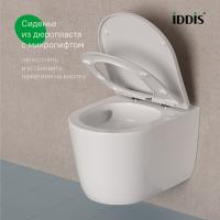 Унитаз подвесной безободковый IDDIS SLIRDSEi25 "Slide" ТОРНАДО смыв, сиденье дюропласт, микролифт