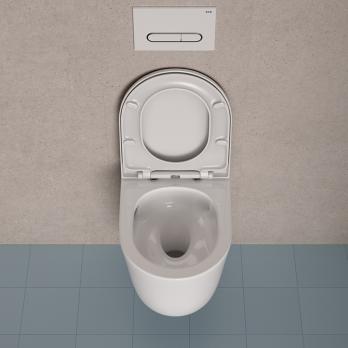 Унитаз подвесной безободковый IDDIS SLIRDSEi25 "Slide" ТОРНАДО смыв, сиденье дюропласт, микролифт