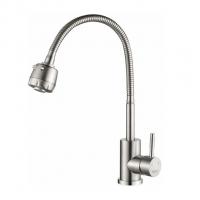 Смеситель для кухни 35к HB73304 HAIBA гибкий излив, б/отв боковая п/гайку НЕРЖ