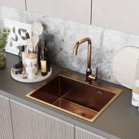 Мойка настол.монтаж 60х50 (3,0) вып 3 1/2  MIXLINE PRO 22см с сифоном (бронза)