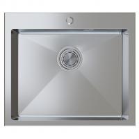 Мойка настол.монтаж 60х50 (3,0) вып 3 1/2  MIXLINE PRO с ФАСКОЙ 22см с сифоном (сатин)