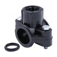 Седелка ПЭ с внут. труб. резьбой 25 - 1/2"  2 болта (обж.) SPEKTR