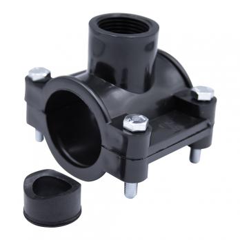 Седелка ПЭ с внут. труб. резьбой 40 - 1/2"  4 болта (обж.) SPEKTR