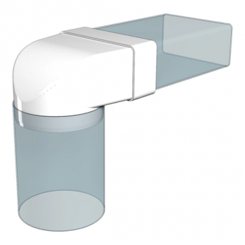 Соединитель 60х204/D150 угол 90 плоский/круглый 620СК15КП ERA