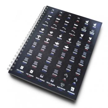 Комплект наклеек BLACK EDITION для маркировки сантехники "Отопление и водоснабжение" VRT