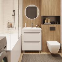 Тумба д/ванной "Лайн-60" 2 ящика под раковину Фостер 60 (Kirovit)/Fest-60 (Sanita Lux) (ПВХ)