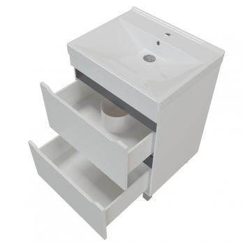 Тумба д/ванной "Лайн-60" 2 ящика под раковину Фостер 60 (Kirovit)/Fest-60 (Sanita Lux) (ПВХ)