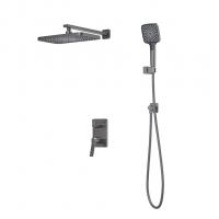 Душевая система 35к IDDIS PARGM02i67 "Parker" лейка "Тропический душ" встраиваемая ГРАФИТ матовый