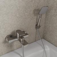 Смеситель для ванны 35к Milardo MAZBN00M02 "Maze" нерж. сталь, САТИН