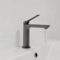 Смеситель для раковины 25к IDDIS PARGM00i01 "Parker" литой, п/шпильку, ГРАФИТ матовый