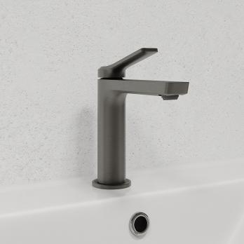 Смеситель для раковины 25к IDDIS PARGM00i01 "Parker" литой, п/шпильку, ГРАФИТ матовый