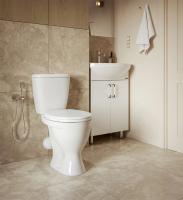 Унитаз-компакт "Рондо" (кос, нижн, арм. 2 реж. Уклад, сид. полипроп.) (Sanita)