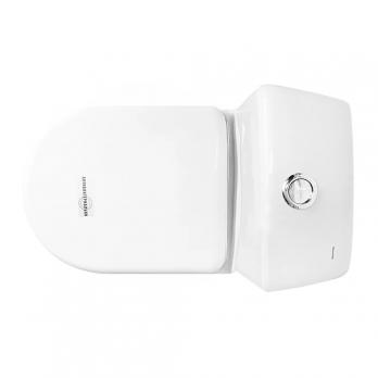 Унитаз-компакт "Рондо" (кос, нижн, арм. 2 реж. Уклад, сид. полипроп.) (Sanita)