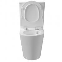 Унитаз-моноблок безободковый WAVE KORAL  Tornado1.0 гор,ниж,2-кн.арм,сид.дюро,м/л,быстр,БЕЛЫЙ глян