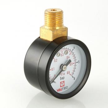 Манометр 40х1/4 6 бар для редуктора давления (верхнее радиальное подключение)  VALTEC VT.TM40.VC.02