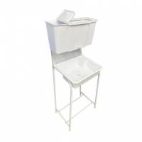 Рукомойник "Уличный" металл. каркас 400х500 бело-серый (без ЭВН-17л + мойка ПЛАСТ.+ кран пласт.)