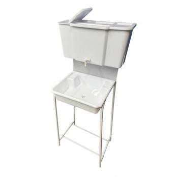 Рукомойник "Уличный" металл. каркас 400х500 бело-серый (без ЭВН-17л + мойка ПЛАСТ.+ кран пласт.)