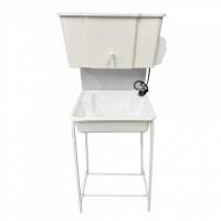 Рукомойник "Уличный" металл. каркас 400х500 бело-серый (с ЭВН-17л + мойка ПЛАСТ.+ кран пласт.)