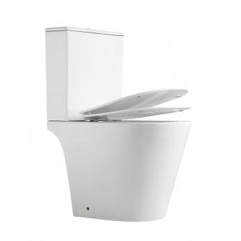 Унитаз-компакт безободковый WAVE NORD Tornado3.0,гор,ниж,2-кн.арм,сид.полипр,м/л,быстр,БЕЛЫЙглянец