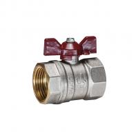 Кран шаровой 1'' вн/вн бабочка TEMPER