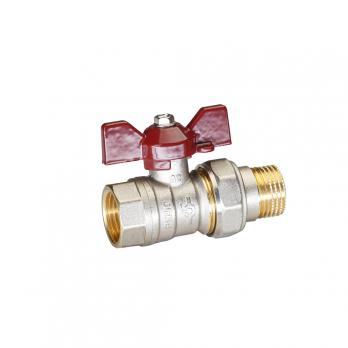 Кран шаровой со сгоном 1/2'' бабочка TEMPER