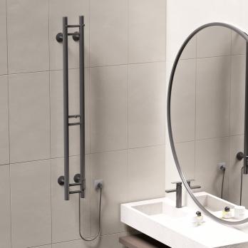 Полотенцесушитель MIXLINE MOON GRAPHITE 120/10 (таймер,284 Вт) электрический ГРАФИТ