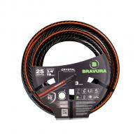 Шланг полив. арм. непрозр. 3-слойный 19мм бухта 25м (вес 5 кг) ПВХ "Bravura 3 crystal" 3/4"