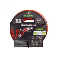 Шланг полив. арм. непрозр. 5-слойный 19мм бухта 25м (вес 6,6 кг) ПВХ "Bravura 5" 3/4"