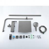 Душевая система 35к G2417-9 GAPPO лейка "Тропический душ" ОРУЖЕЙНАЯ СТАЛЬ