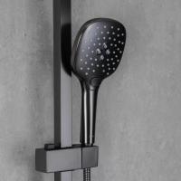 Душевая система 35к G2417-9 GAPPO лейка "Тропический душ" ОРУЖЕЙНАЯ СТАЛЬ