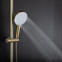 Душевая система 35к G2499-33 GAPPO нерж. сталь, лейка "Тропический душ", ЗОЛОТО сатин