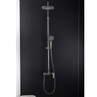 Душевая система 35к G2499-39 GAPPO нерж. сталь,  лейка "Тропический душ" ОРУЖЕЙНАЯ СТАЛЬ
