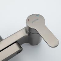 Душевая система 35к G2499-39 GAPPO нерж. сталь,  лейка "Тропический душ" ОРУЖЕЙНАЯ СТАЛЬ