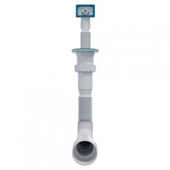 Гофросифон 1 1/2"*40*50 (1450мм) GS50145 прямоуг. перелив, ИНКОПЛАСТ (винт М6*60 и М6*30)