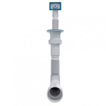 Гофросифон 1 1/2"*40*50 (800мм) GS5080 прямоуг. перелив, ИНКОПЛАСТ (винт М6*60 и М6*30)