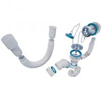 Обвязка на ванну 1 1/2*40 с гофрой 40*40*50 (800мм) с вып. и переливом SB0180 ИНКОПЛАСТ